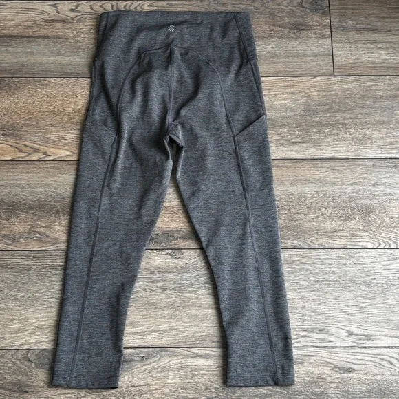Athleta Stash Pocket Capri Leggings Lot Splat Splatter Purple Plum Gray sz XS - Picture 15 of 16